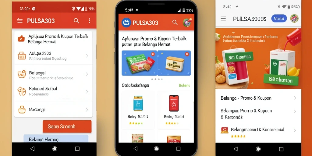 Antarmuka PULSA303 menampilkan berbagai promo dan kupon menarik.